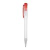 Kugelschreiber Ingeo TM Pen Clear Transparent Rot Weiß | 1-farbiger Siebdruck | 270° vom Clip | 45 mm x 25 mm | Nicht verfügbar