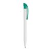Kugelschreiber S45 Hardcolour Weiss-Dunkelgrün | 1-farbiger Tampondruck | 180° vom Clip | 45 mm x 8 mm | Nicht verfügbar