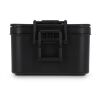 Doppelte Lunchbox mit Besteck Schwarz | 1-farbiger Tampondruck | Deckel | 50 mm x 50 mm