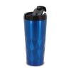 Isolierbecher Diamantenmuster 450ml Blau Weiss