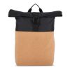 Rolltop-Rucksack Kork & R-PET 18L Schwarz