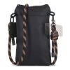 Crossbody Beutel mit Paracord Gurt Schwarz