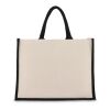 Jute-Baumwolle Tragetasche OEKO-TEX® 42,5 x 19 x 32cm 320g/m² Schwarz | 1-farbiger Siebdruck | Seite 1 | 350 mm x 210 mm