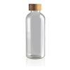 GRS rPET Flasche mit Bambus-Deckel weiß | ohne Werbeanbringung | Nicht verfügbar | Nicht verfügbar