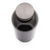Auslaufsichere Trinkflasche mit Metalldeckel schwarz