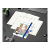 Wochenkalender vorne + Notizen hinten Match-Hybrid RECYCLING Papier-Hardcover A5 Mittelblau | DIN A5 | ohne Werbeanbringung | recyceltes Papier matt