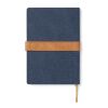 VINGA Bosler Notizbuch aus RCS recyceltem Canvas navy blau | ohne Werbeanbringung | Nicht verfügbar | Nicht verfügbar