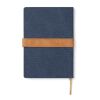 VINGA Bosler Notizbuch aus RCS recyceltem Canvas navy blau | ohne Werbeanbringung | Nicht verfügbar | Nicht verfügbar