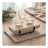 Teelichthalter-Set holzfarben