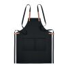 Küchenschürze mit verstellbarem Nackengurt Organic Cotton/Leinen schwarz | ohne Werbeanbringung | Nicht verfügbar | Nicht verfügbar | Nicht verfügbar