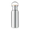 Doppelwandige Trinkflasche mit Bambus Deckel mattsilber | ohne Werbeanbringung | Nicht verfügbar | Nicht verfügbar | Nicht verfügbar