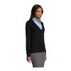 Golden Damen-Strickjacke mit V-Ausschnitt schwarz | S