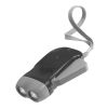 LED-Dynamotaschenlampe 'Mission' aus Kunststoff Schwarz