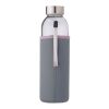 Glasflasche "Neo" (500ml) mit Neoprenhülle Grau