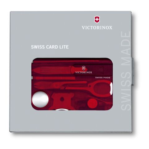 Victorinox Swiss Card mit LED-Licht rot | Digital Druck