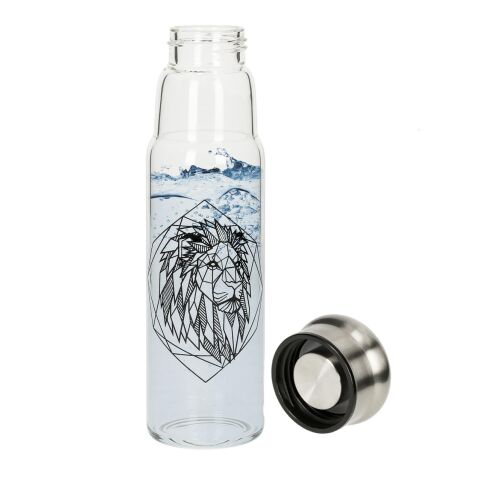 Glasflasche mit Hülle &quot;Life&quot; 0,55 l transparent | ohne Werbeanbringung | Nicht verfügbar | Nicht verfügbar