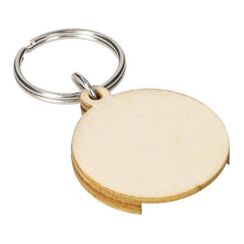 Holzchip-Schlüsselanhänger &quot;Round&quot; natur | ohne Werbeanbringung | Nicht verfügbar | Nicht verfügbar