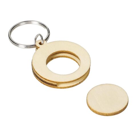 Holzchip-Schlüsselanhänger &quot;Circle&quot; natur | ohne Werbeanbringung | Nicht verfügbar | Nicht verfügbar