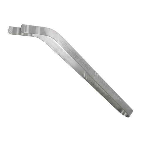 Grillzange &quot;BBQ&quot; silber | ohne Werbeanbringung | Nicht verfügbar | Nicht verfügbar