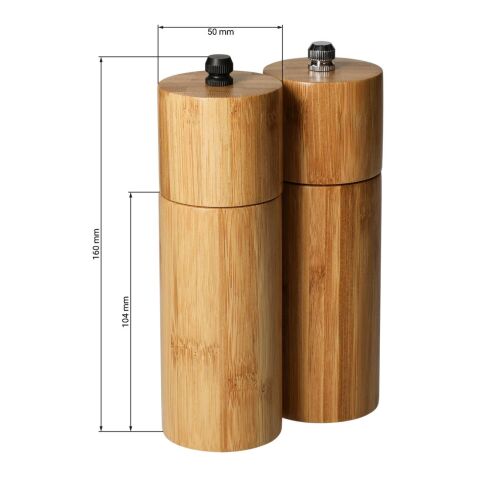 Salz- und Pfeffermühlen-Set &quot;Grind&quot; natur | ohne Werbeanbringung | Nicht verfügbar | Nicht verfügbar