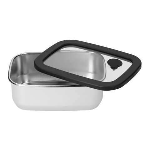 Edelstahl-Lunchbox mit Glasdeckel "RILO", 550 ml silber | ohne Werbeanbringung | Nicht verfügbar | Nicht verfügbar