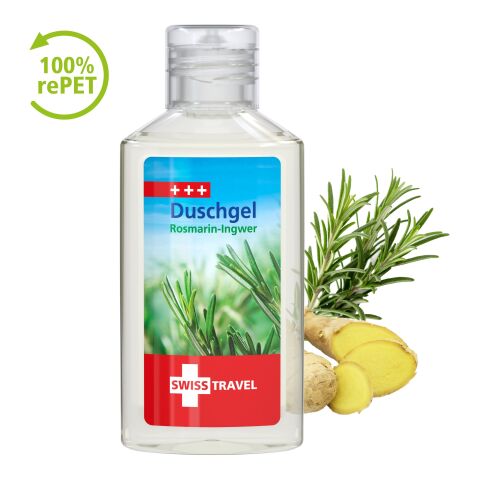 50 ml Flasche - Duschgel Rosmarin-Ingwer - Body Label Transparent | ohne Werbeanbringung