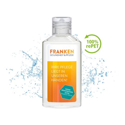 50 ml Flasche - Hände-Desinfektionsgel (DIN EN 1500) - Body Label Transparent | 4C &quot;Body Label&quot; glänzend