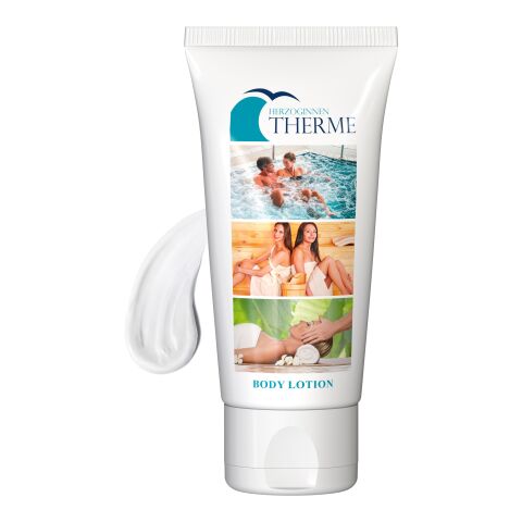50 ml Tube - Body &amp; After Sun Lotion (sensitiv) - FullbodyPrint Weiß | ohne Werbeanbringung