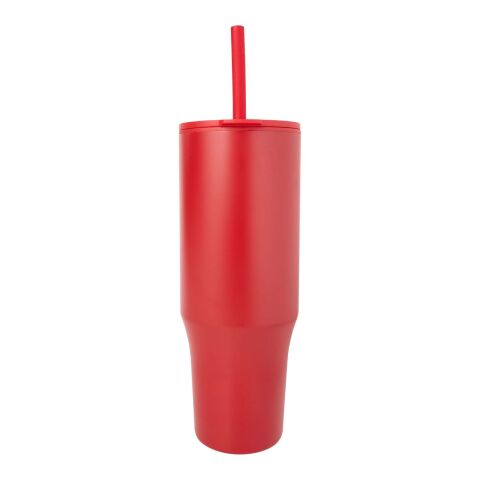 Brady 900 ml RCS-zertifizierter Isolierbecher mit Silikon Trinkhalm rot