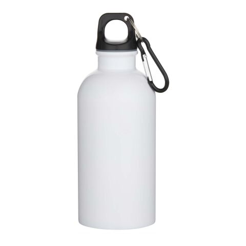 Oregon 400 ml RSC-zertifizierte einwandige Sublimation Trinkflasche aus recyceltem Edelstahl mit Karabinerhaken weiß | ohne Werbeanbringung | Nicht verfügbar | Nicht verfügbar