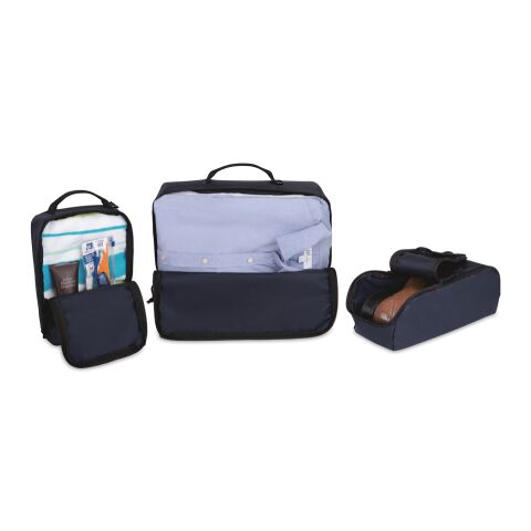 Renew AWARE™ rPET 3-teiliges Packing-Cube-Set marineblau | ohne Werbeanbringung | Nicht verfügbar | Nicht verfügbar