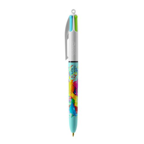 BIC® 4 Colours Fashion Kugelschreiber Weiß-hellblau | ohne Werbeanbringung | Nicht verfügbar | Nicht verfügbar
