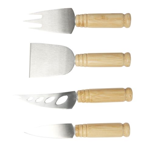 Kerf 4-teiliges Bambus Käseset Standard | natur | ohne Werbeanbringung | Nicht verfügbar | Nicht verfügbar