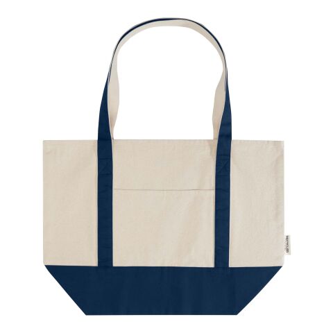 Sam 320 g/m² Tragetasche aus GRS recycelter Baumwolle Standard | navy-natur | ohne Werbeanbringung | Nicht verfügbar | Nicht verfügbar | Nicht verfügbar