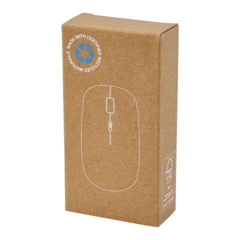 Menlo Funkmaus aus RCS-Recyceltem Kunststoff  Standard | weiss | ohne Werbeanbringung | Nicht verfügbar | Nicht verfügbar