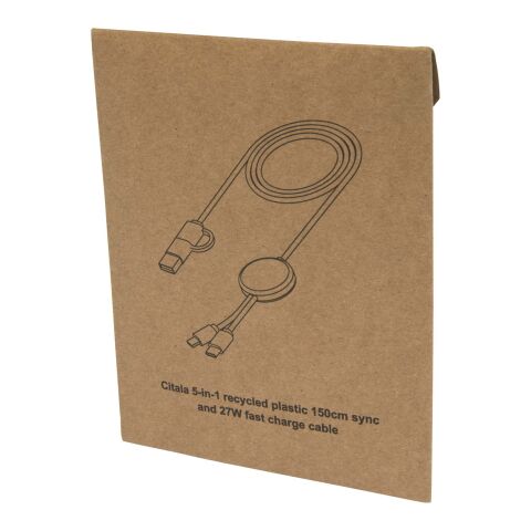 Citala 150 cm 5-in-1 Kabel aus recyceltem Kunststoff für Datenübertragung und 27W Schnellladung Standard | weiß | ohne Werbeanbringung | Nicht verfügbar | Nicht verfügbar