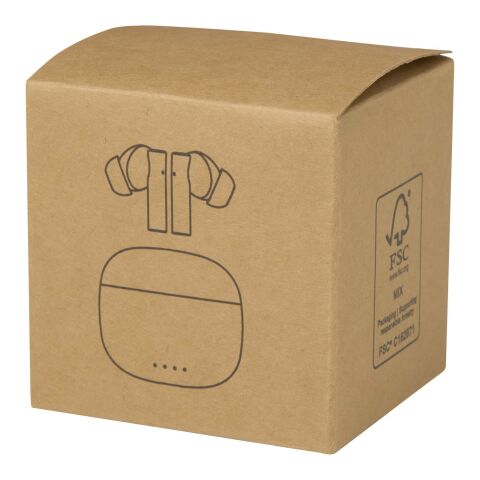 Alterf True Wireless Bluetooth® Headset aus recyceltem Kunststoff mit Silikon-Ohrstöpseln Standard | weiss | ohne Werbeanbringung | Nicht verfügbar | Nicht verfügbar