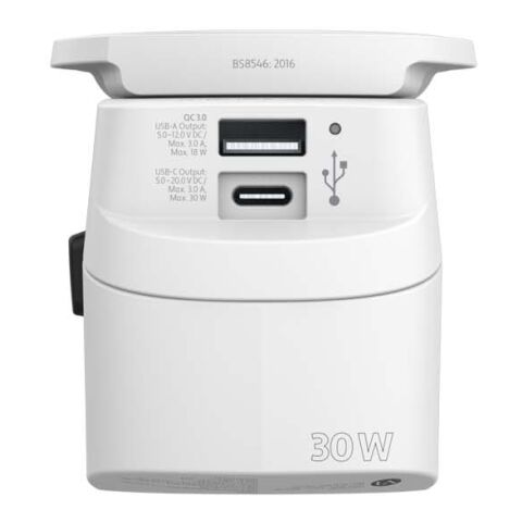 SKROSS® PRO Light USB AC30PD Reiseadapter weiss
