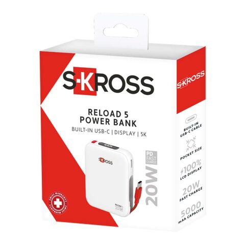 SKROSS® Reload 5000 mAh Powerbank weiss