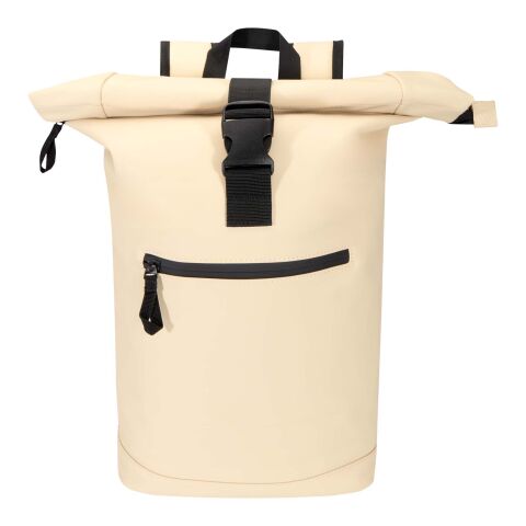 Resi Plus 15&quot; GRS-recycelter Rolltop Rucksack 18 L  Standard | Oatmeal | ohne Werbeanbringung | Nicht verfügbar | Nicht verfügbar | Nicht verfügbar