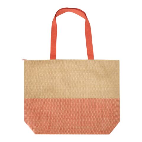Rhythm große Strohpapier Tragetasche mit Reißverschluss, 21 l Brick
