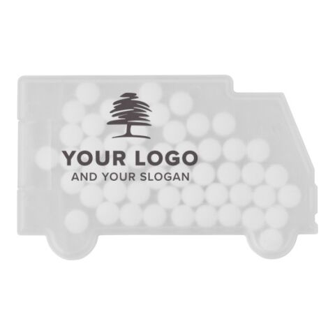 Pfefferminzbonbons &#039;Truck&#039; aus Kunststoff Weiß | ohne Werbeanbringung | Nicht verfügbar | Nicht verfügbar