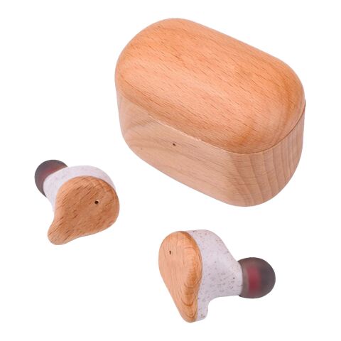 Prixton TWS163 Bluetooth® Ohrhörer holz | ohne Werbeanbringung