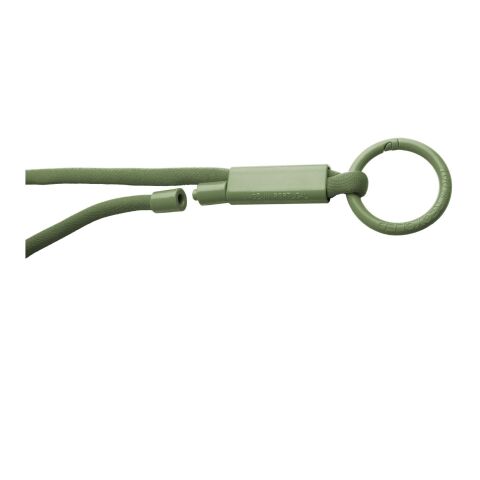Tubyard Lanyard mit Band aus recyceltem Kunststoff olive | ohne Werbeanbringung | Nicht verfügbar | Nicht verfügbar