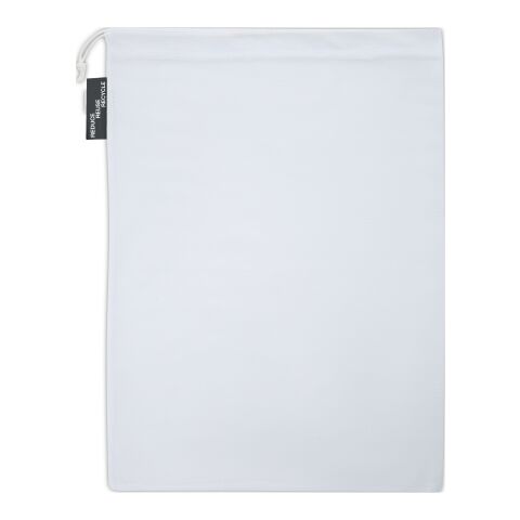 recycelter Polyester-Zuziehbeutel, 30 x 41 cm. weiß | Sublimation | vollflächig | 300 mm x 820 mm