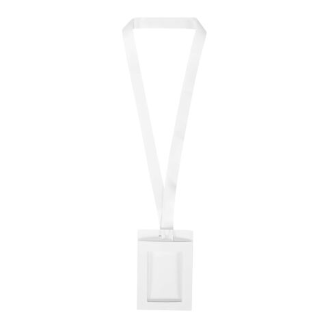 Kord RPET Lanyard mit Papieranhänger weiß | 20mm