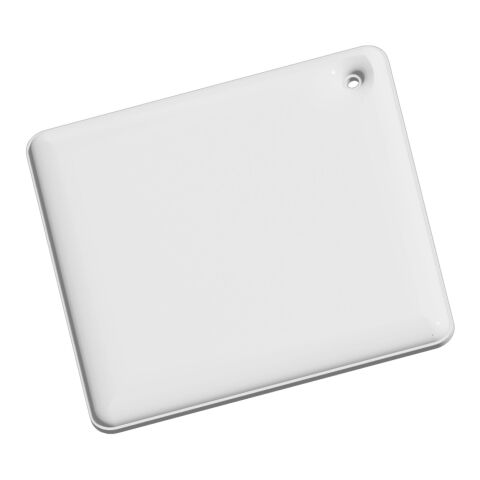RFX™ Reflektierender TPU-Aufhänger Diamant, klein transparent weiss | Not applicable | 1-farbiger Siebdruck | Vorderseite | 49 mm x 49 mm