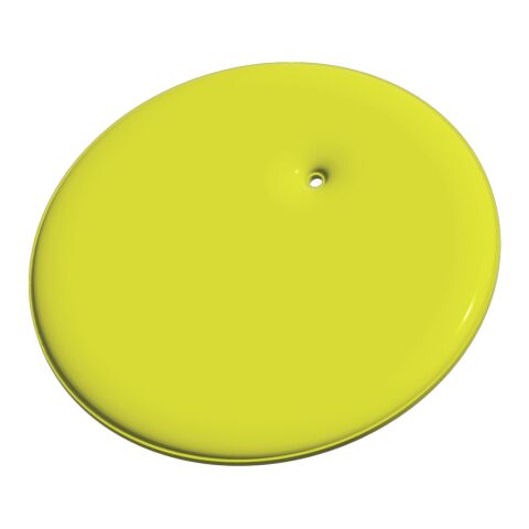 RFX™ Runder reflektierender PVC-Aufhänger neongelb | Nicht verfügbar | Digitaldruck | Vorderseite (unter der reflektierenden Schicht) | Ø 70 mm