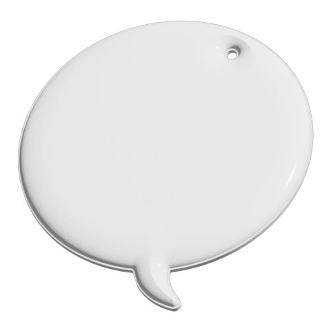 RFX™ Reflektierender Callout-PVC-Aufhänger weiß | Digitaldruck | Vorderseite (Unter Der Reflektierenden Schicht) | 67 mm x 70 mm