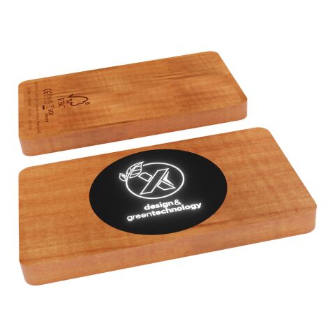 SCX.design P37 5000 mAh kabellose Powerbank aus Holz mit Leuchtlogo holz | ohne Werbeanbringung | Nicht verfügbar | Nicht verfügbar